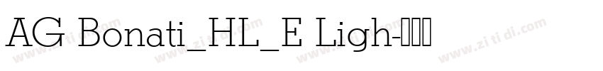 AG Bonati_HL_E Ligh字体转换